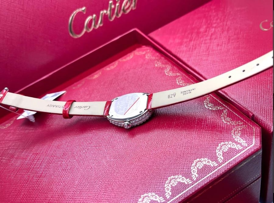 Cartier watch Baignoire de leather women's