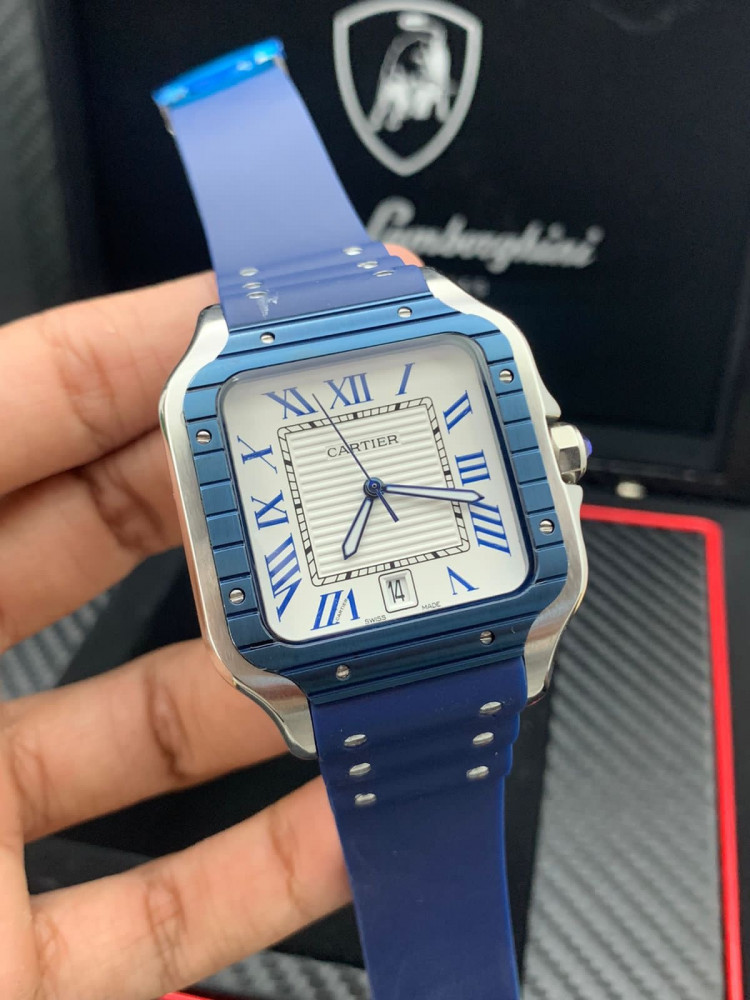 Cartier men's watch, rubber, battery, first-class grade