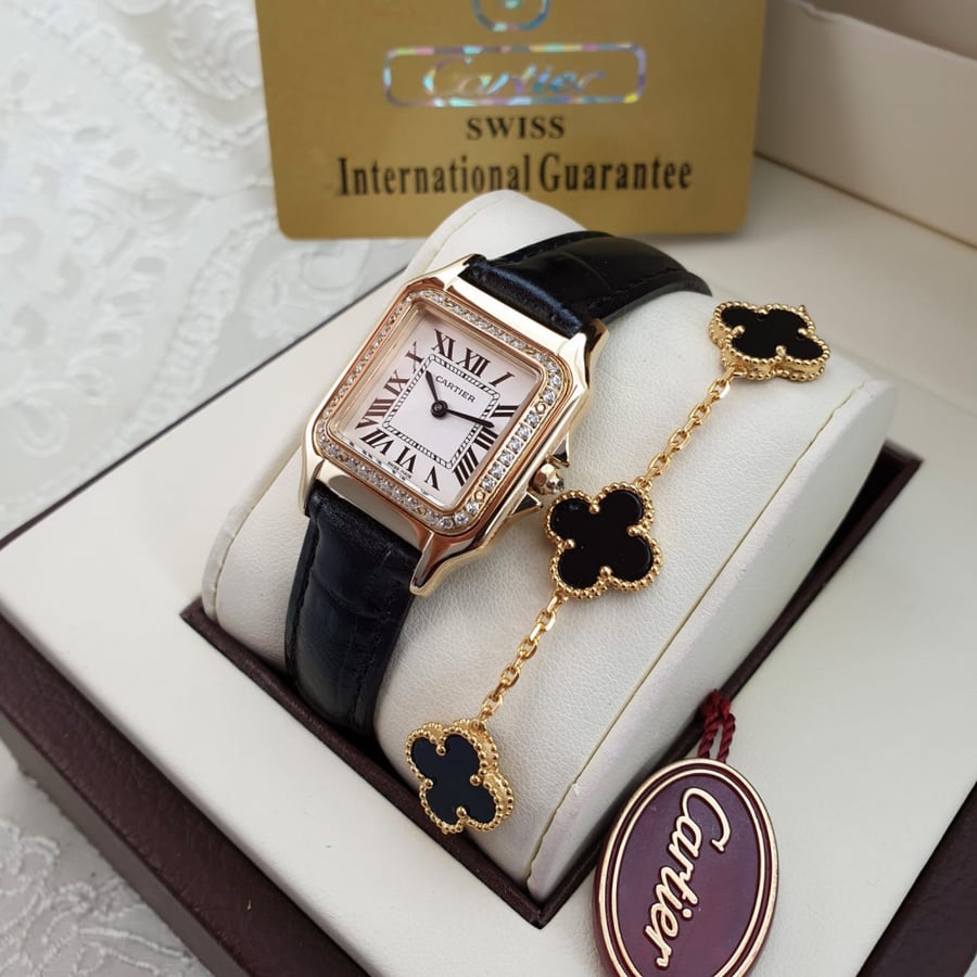 ساعة كارتير نسائي درجة اولى مع اسورة