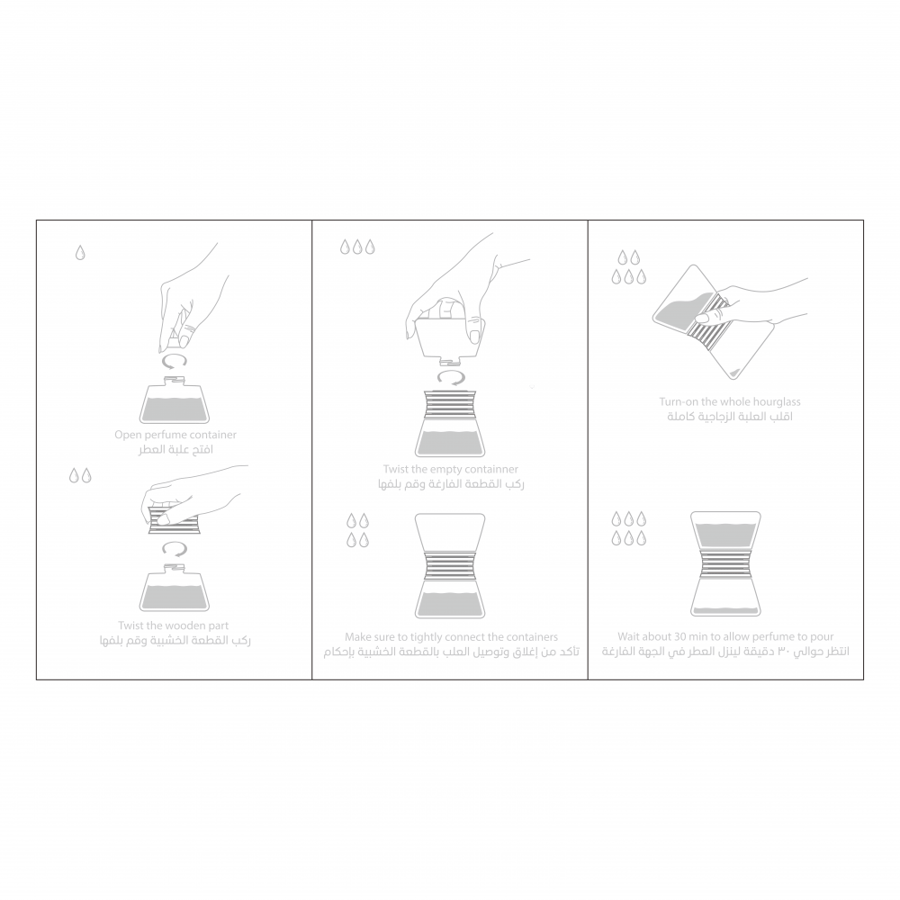 الساعة العطرية الزجاجية HourGlass