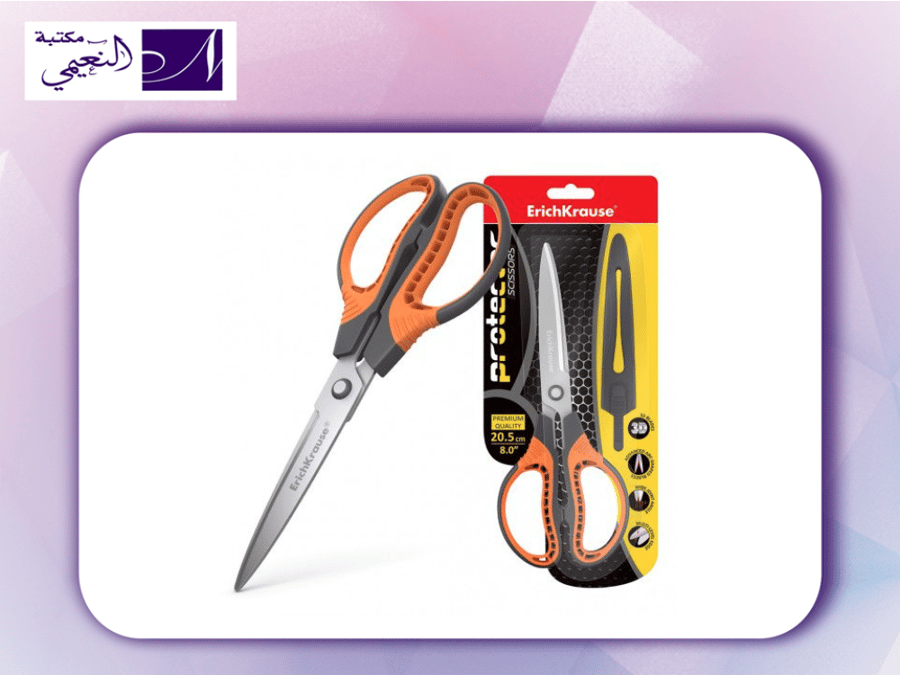 مقص 20.50سم Scissors ErichKrause Protector, with protective cover