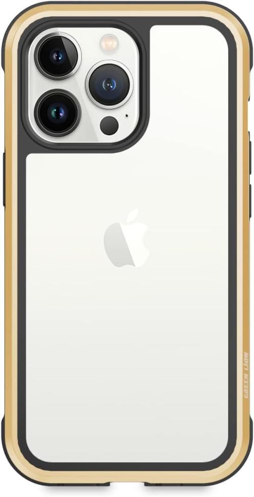 Green Lion iPhone 13 Pro Case - Hibrido Shield Case - Drop Protective Cover - Shockproof - Anti-Scratch - Full Slim Bumper Protection Back Cover for iPhone 13 Pro 6.1"apple - Gold