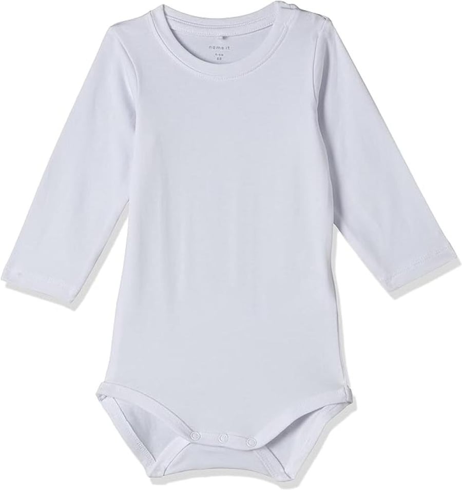 سالوبيت بكباسين باكمام طويلة للاطفال للجنسين من نايم ات أبيض size-4-6M