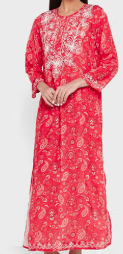 جلابية مطرزة بطبعات من ارابيان كلوزيت size-XL