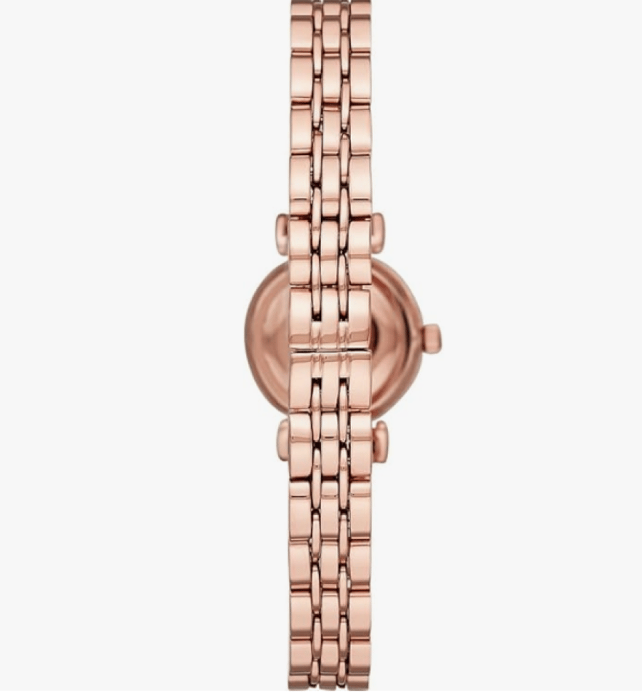 ساعة بلون ذهبي وردي وسوار ستانلس ستيل للنساء من - AR11266 Emporio Armani