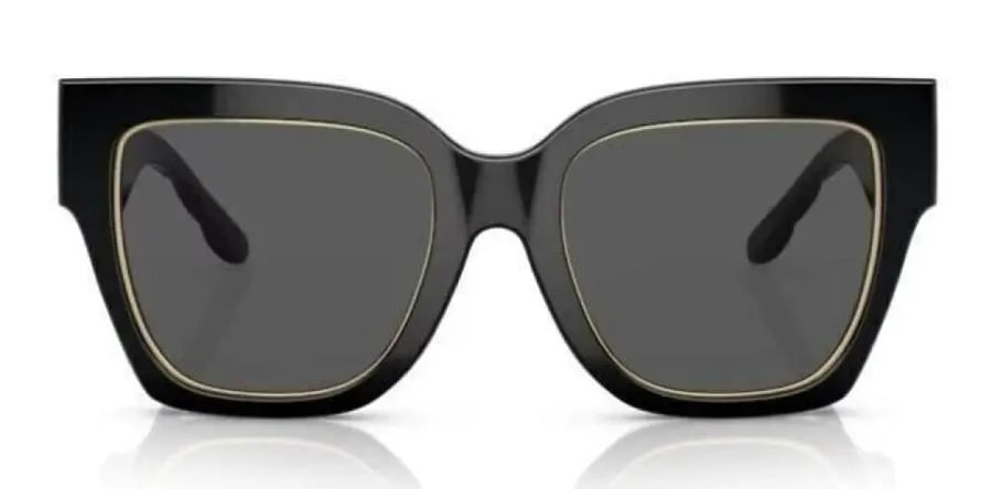 نظارات شمسية نسائية من توري بورش (Tory Burch) - موديل TY7180U 170987 - مقاس 52 مم - لون أسود
