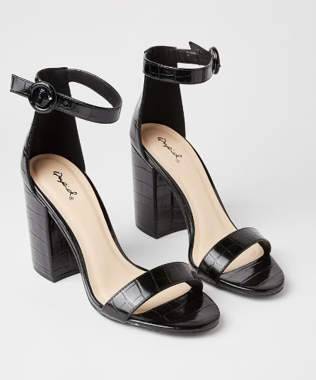 صندل بكعب عريض للنساء باللون الاسود من كيوبيد size-41 EU   ...