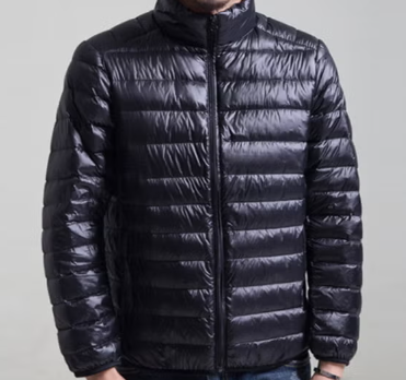 جاكيت بياقة قائمة أسود من جوي شيك size-XL