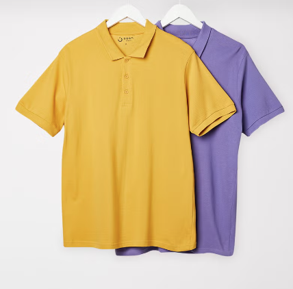 إيست من نون طقم تيشيرتات مكون من قطعتين أصفر معدني/ أرجواني size-L