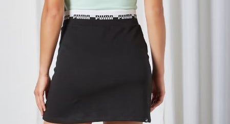 تنورة قصيرة من مجموعة أمبليفايد أسود للنساء من بوما size-XL