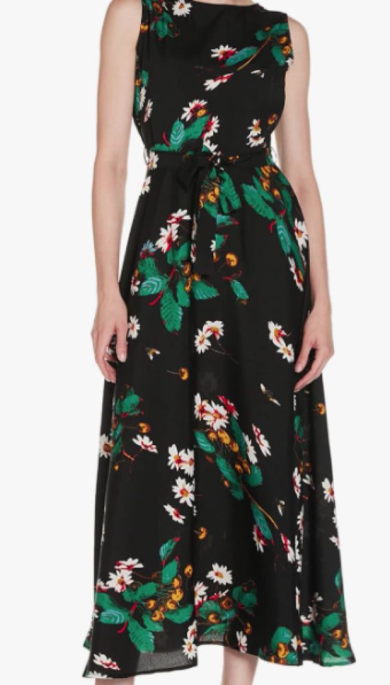فستان نسائي بخصر ضيق وتنورة واسعة من كرافي size-2XL