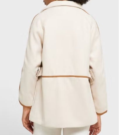 معطف طويل مع حواف متباينة للنساء من ايلا  ‎ size-L