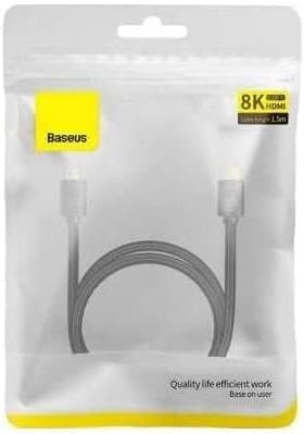 كيبل HDMI 8K الى HDMI 8K من سلسلة هاي ديفينيشن من باسيوس، بطول 1.5 متر، اسود