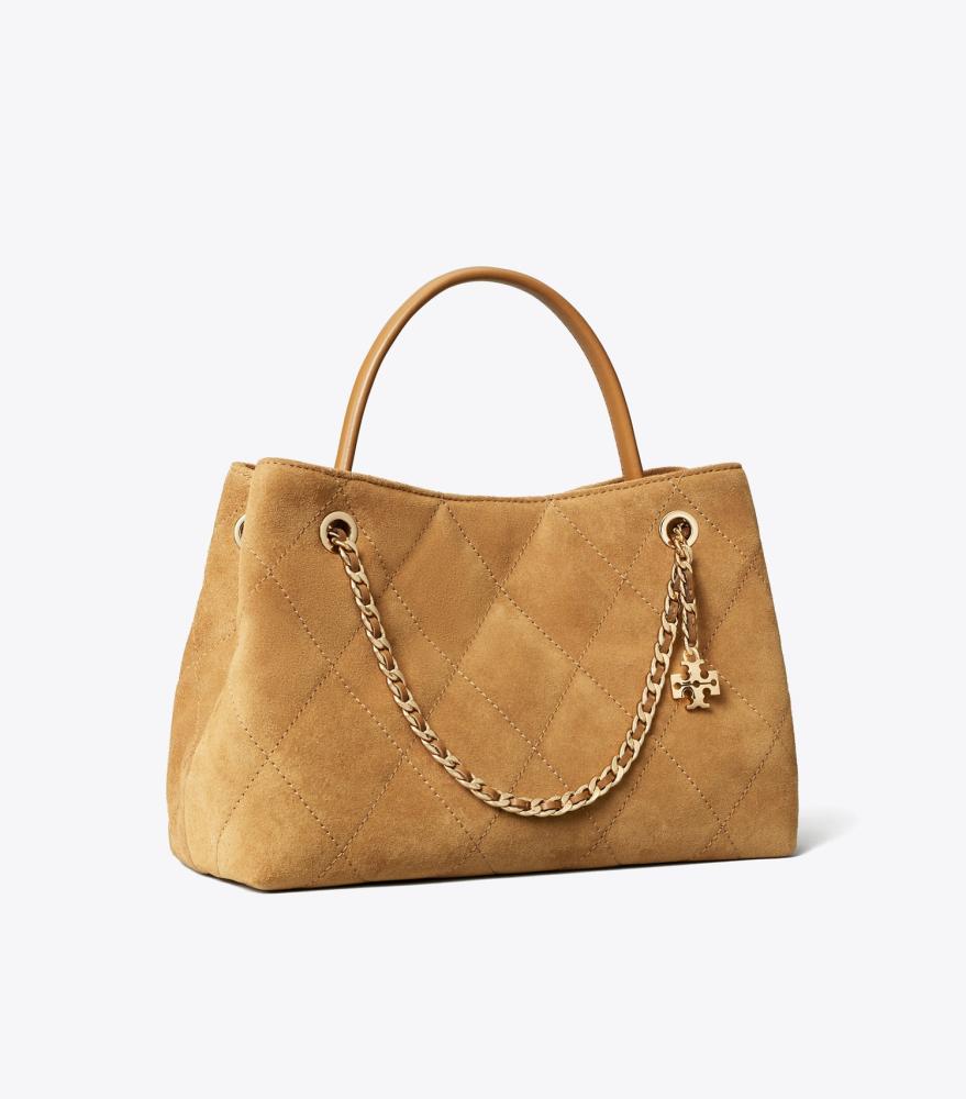 حقيبة فليمنق الصغيرة شامواه توفي من توري بورش | Tory Burch Small Fleming Suede Carryall