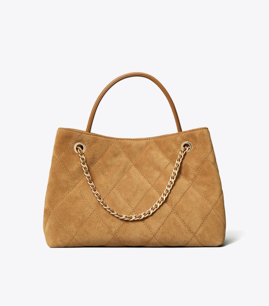 حقيبة فليمنق الصغيرة شامواه توفي من توري بورش | Tory Burch Small Fleming Suede Carryall