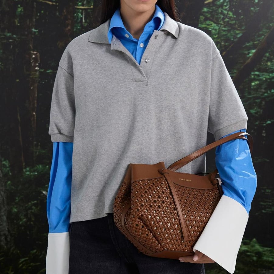حقيبة كالا المنسوجة - شوكولاتة | Calla Woven Tote Bag - Chocolate