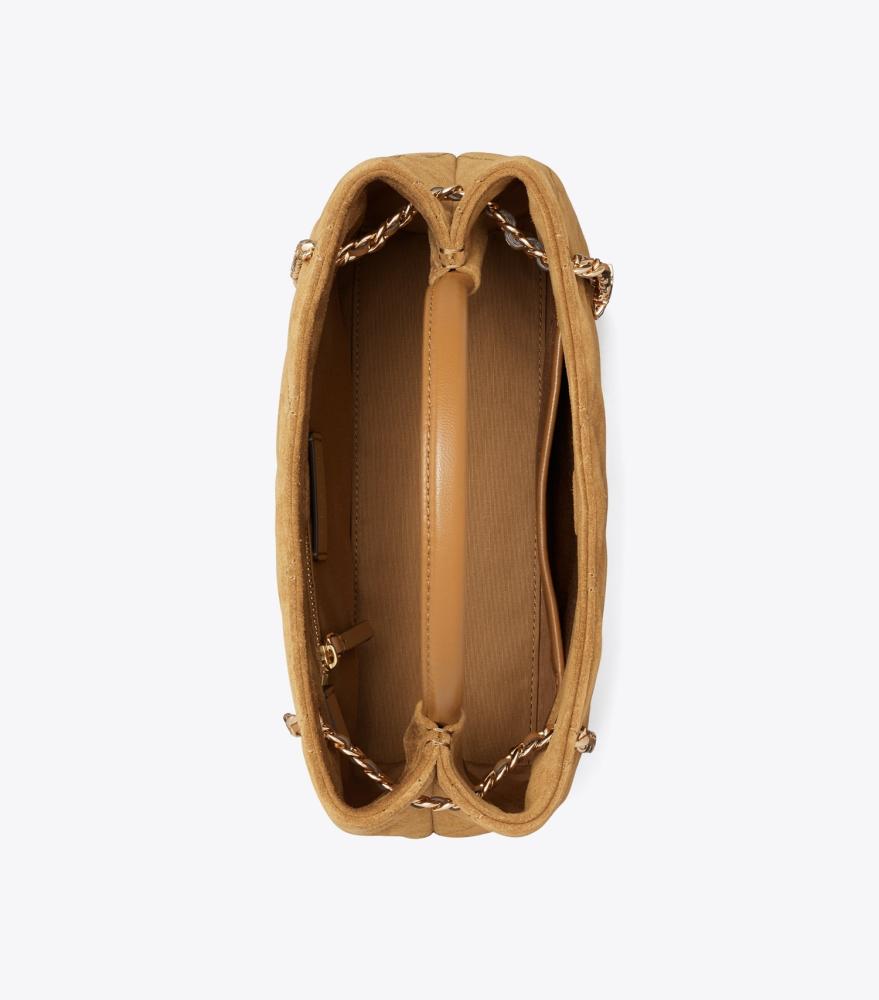حقيبة فليمنق الصغيرة شامواه توفي من توري بورش | Tory Burch Small Fleming Suede Carryall