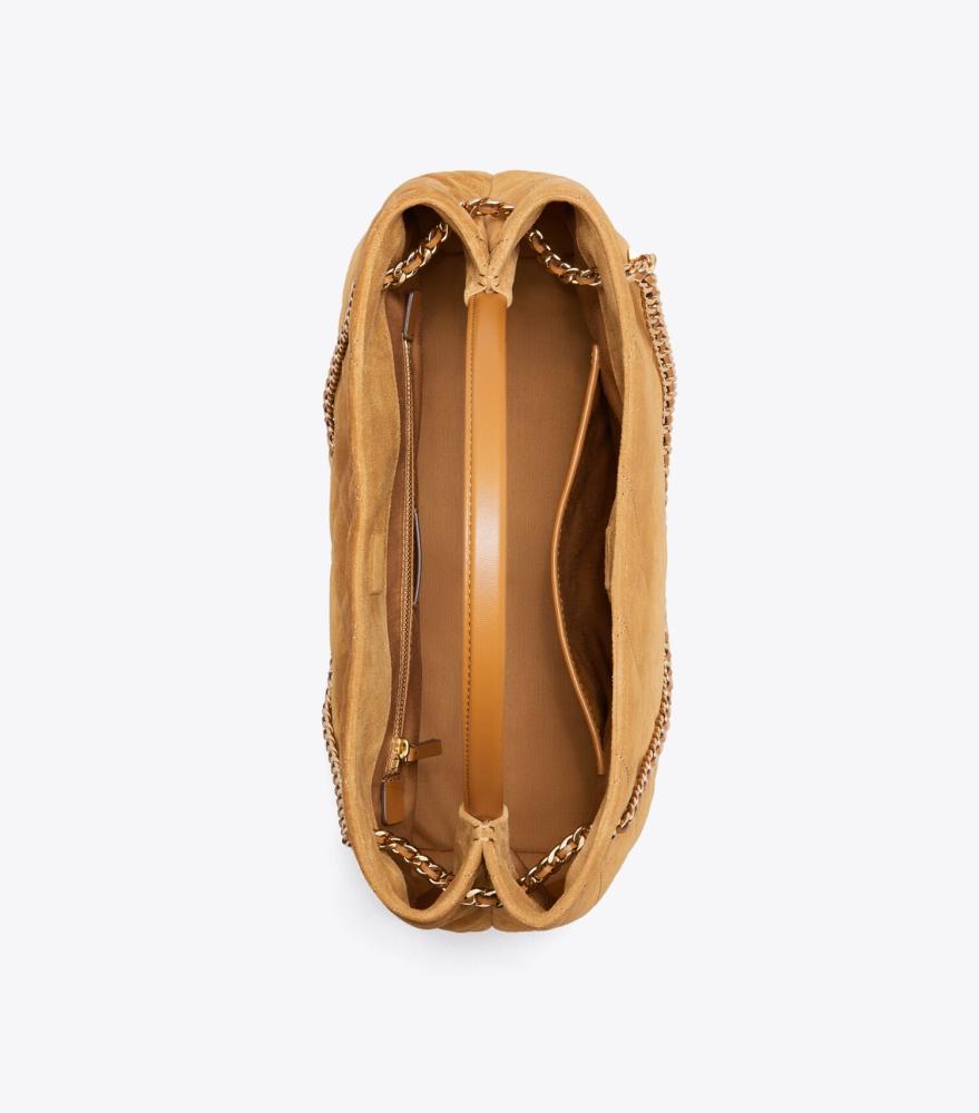 حقيبة فليمنق شامواه توفي من توري بورش | Tory Burch Fleming Suede Carryall