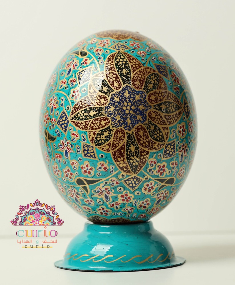 بيض نعام رسم ونقش يدوي +آيات قرآنية