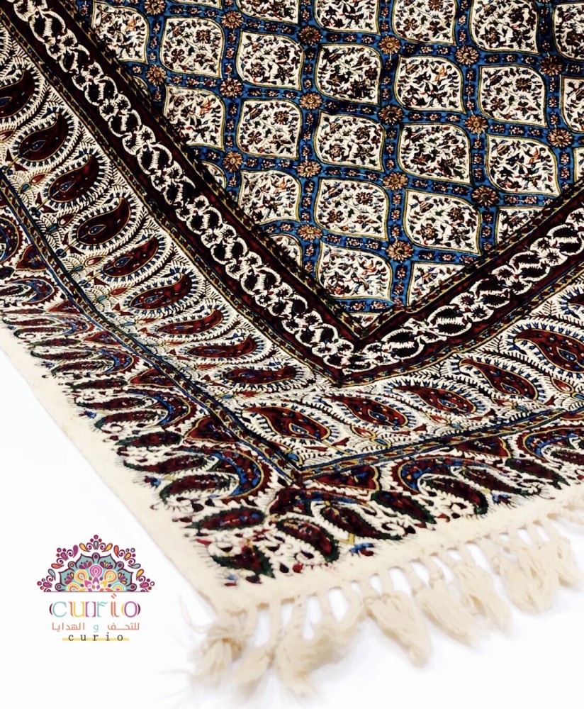 #مفرش طاولة طباعة يدوية العرض ١٠٠ سم / الطول ١٤٥ سم
