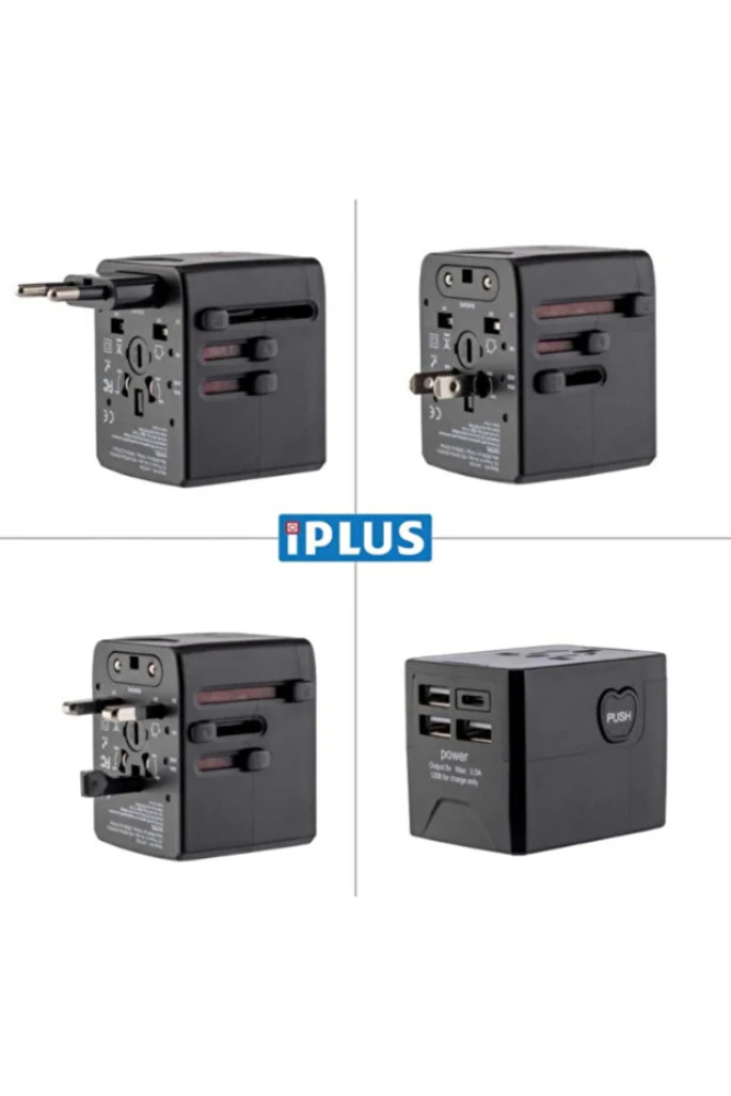 iplus شاحن جدارى متعدد دولى
