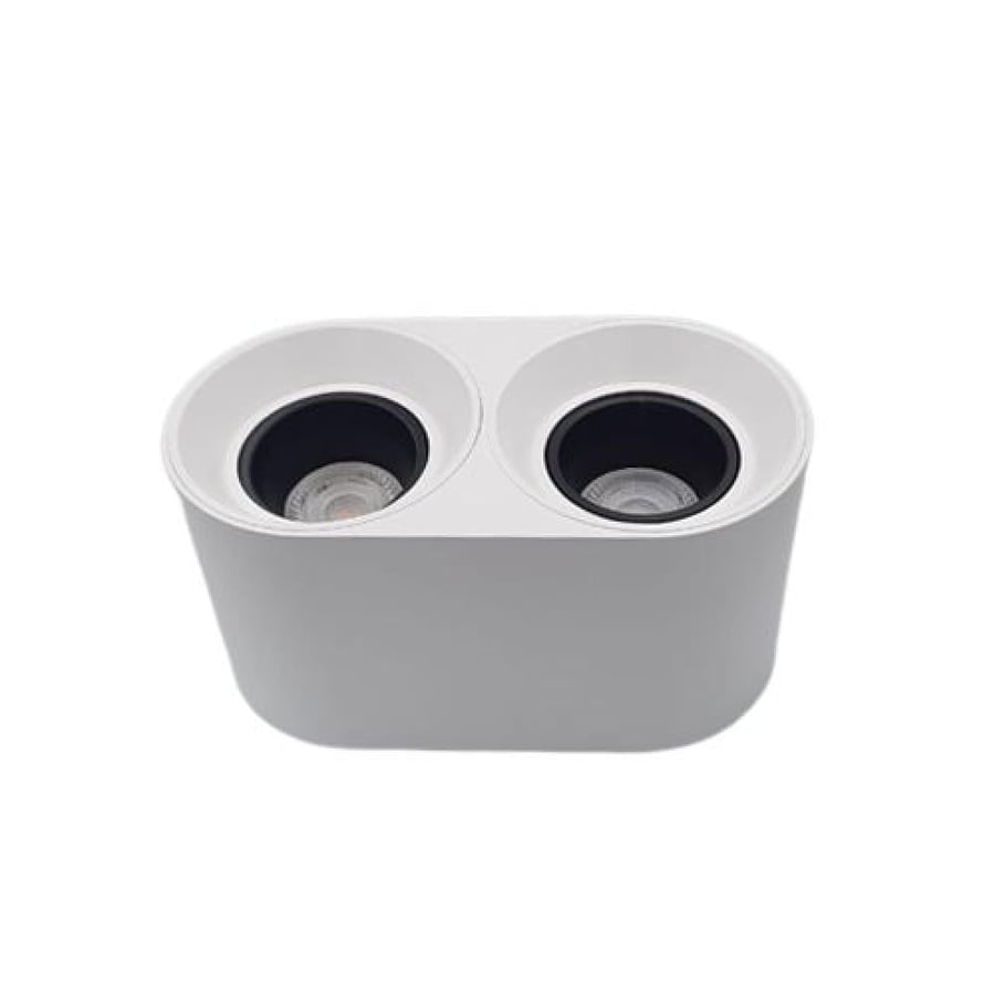 فريم إنارة لطش أبيض داخلي أسود مجوز ضد التوهج مناسب للمبات GU10 للسقف