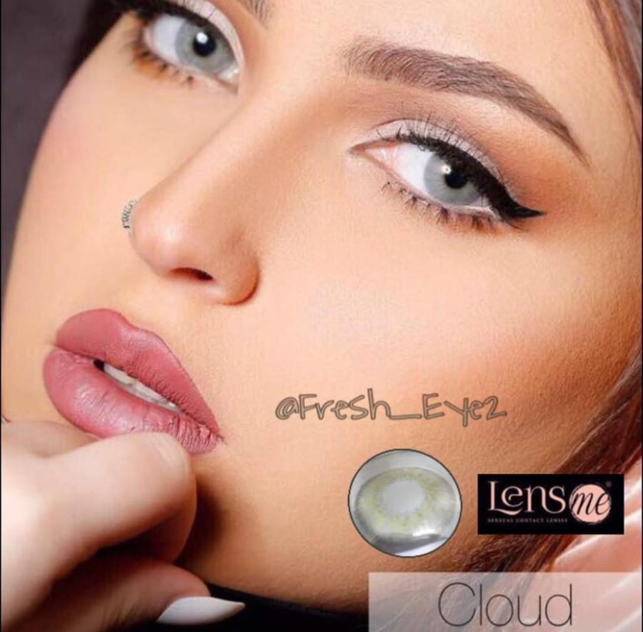 كلاود عدسات لنسمي lensme نورة بو عوض  cloud ملونة لاصقة شهرية محددة