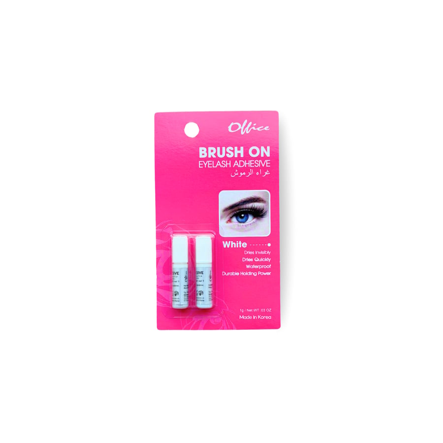 Brush on eyelashes adhesive