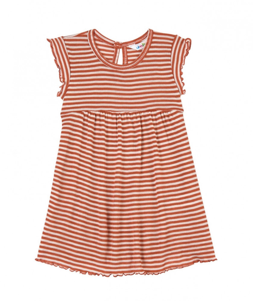 JOHA Striped Dress Red جوها فستان أحمر مخطط