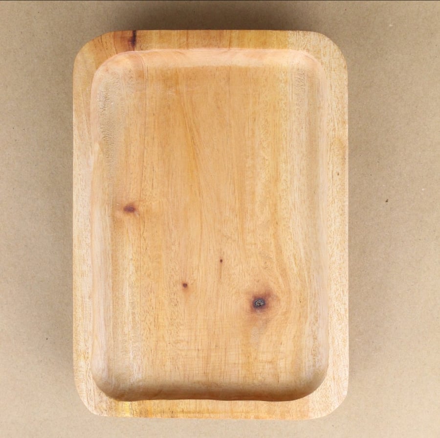 صينية قهوة خشبية فاخرة 18*13 cm