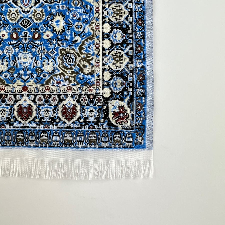 كوستر مزخرف ازرق 10*17 cm