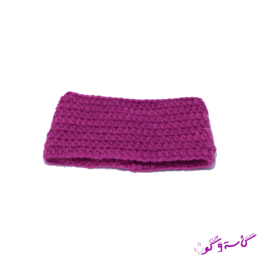 كفر كوب عازل للحرارة صناعة يدوية وردي