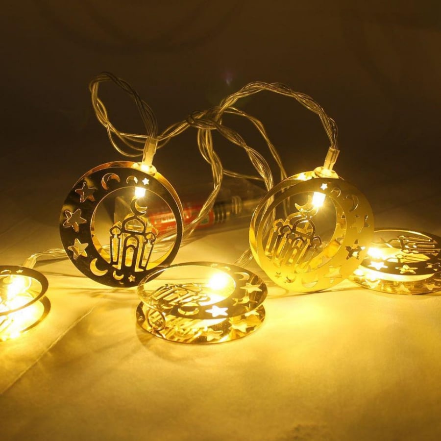 زينة رمضان على شكل فانوس وهلال - 130 سم
