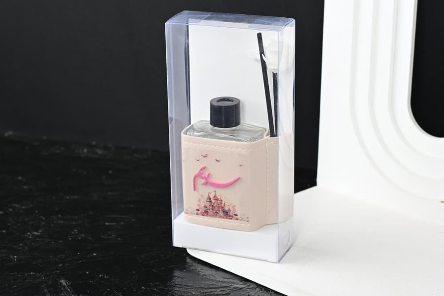 A set of (12) leather diffusers with a theme print upon request.