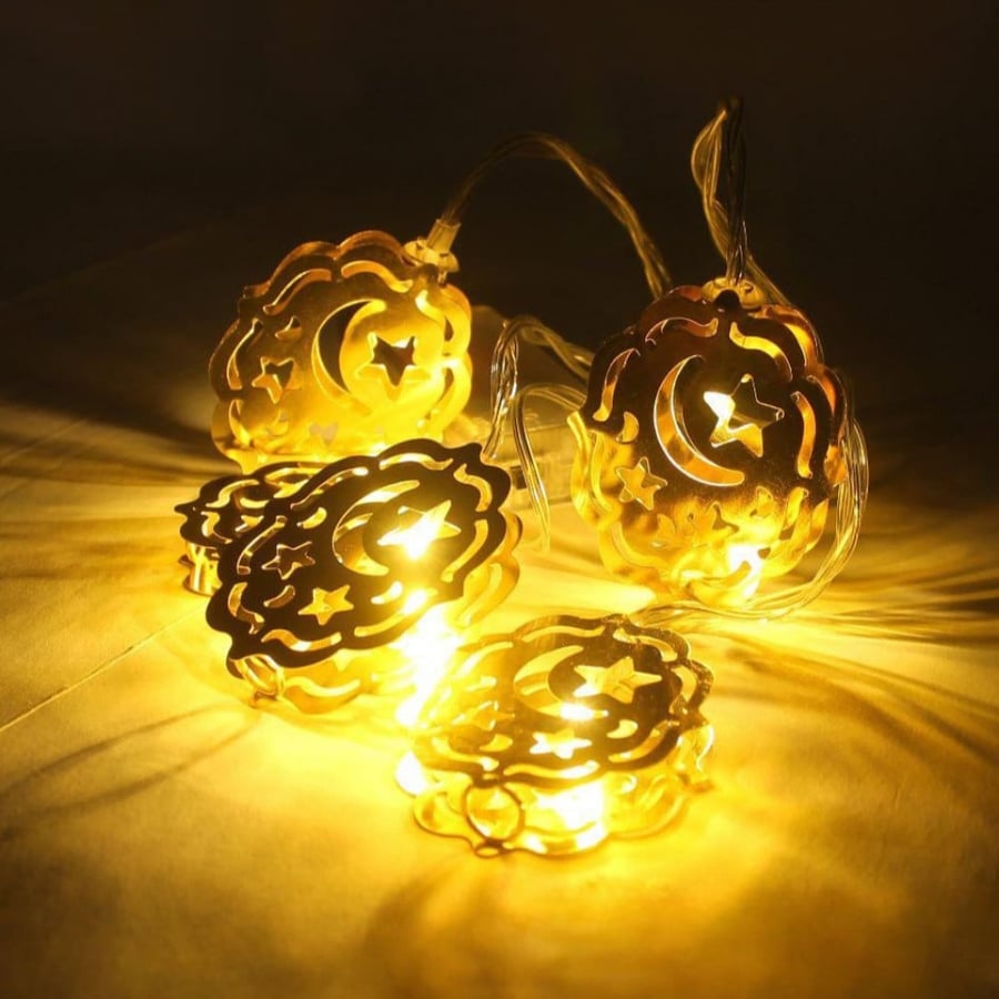 Ramadan decorations in the shape of a crescent and a star - 40 cm