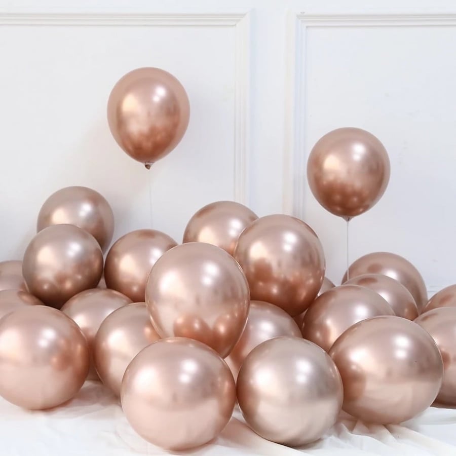 بالونات كروم روز قولد | Chrome Rose Gold Balloons