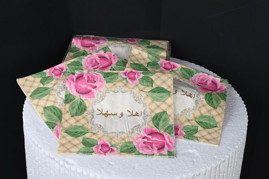مجموعه(50) مفارش طالوة بي عبارة اهلا وسهلا