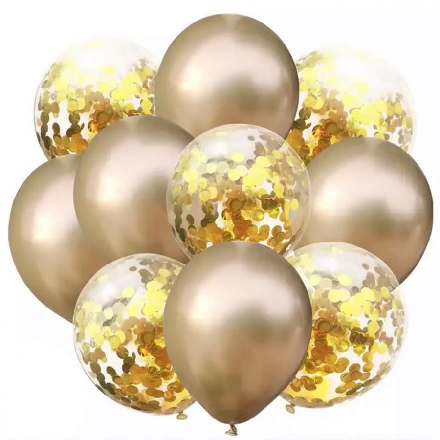 مجموعه بالونات الكروم و الكونفتي | Latex And Confetti Balloons