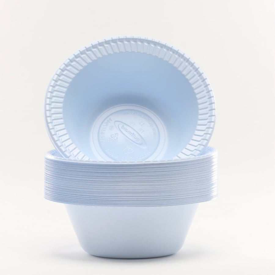 Set (50) medium size white soup bowl