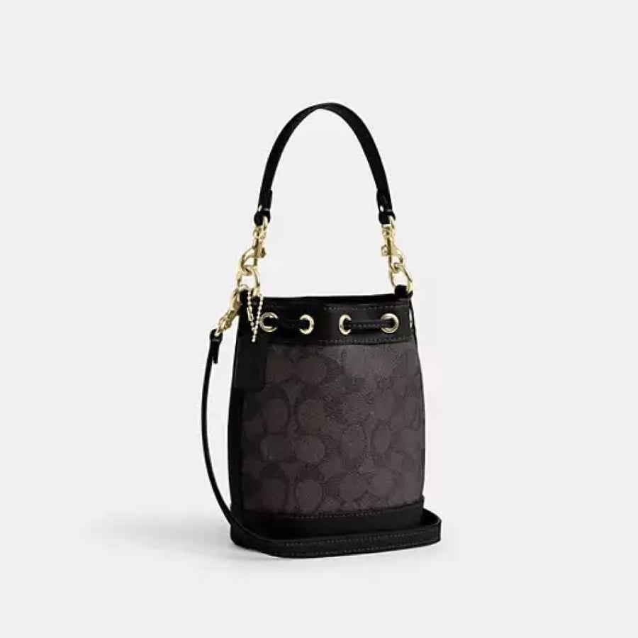 Mini Bucket Bag In Signature Canvas