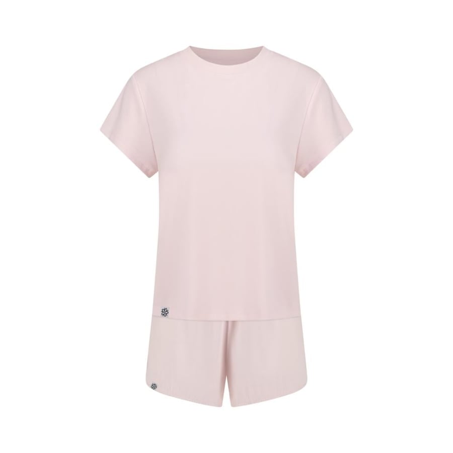 Women’s Short-Sleeve Pajama Set – Light Pink | Made with TENCEL™ Modal Fibers