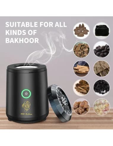 مبخرة إلكترونية للعود والبخور مزودة ببطارية مدمجة = 6971936020704
