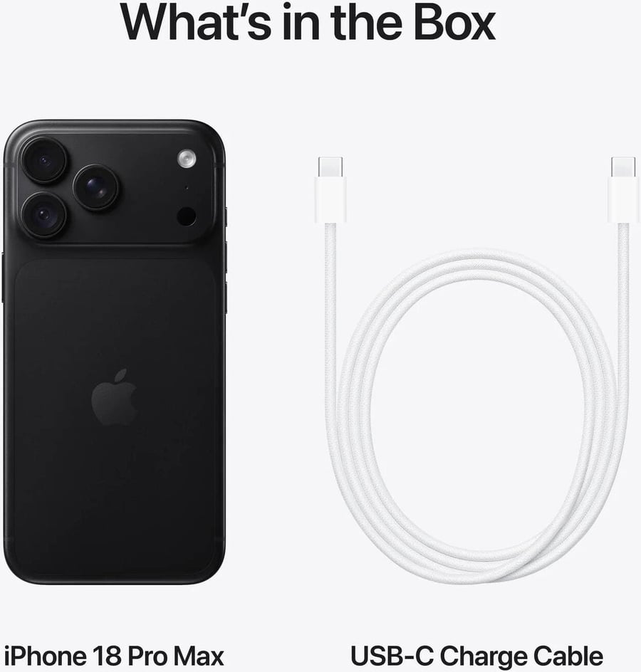Apple آبل آيفون 18 برو 512 جيجا بايت أسود =