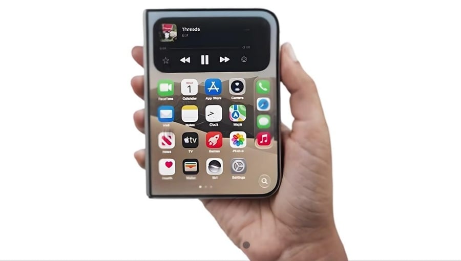 Apple آبل آيفون Duo ديو 1 تيرا جيجابايت قابل للطي أبيض نجمي =