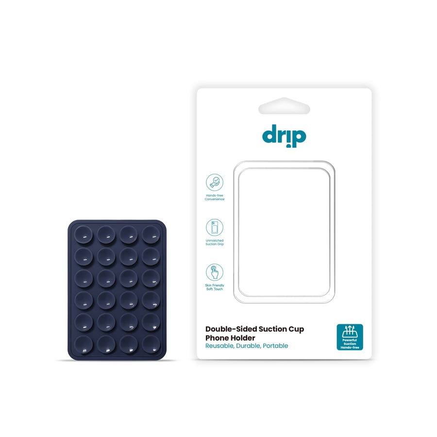 Drip دريب ستاند لاصق على الاسطح سيلكون مغناطيسي للجوال أزرق داكن = 6978301704740