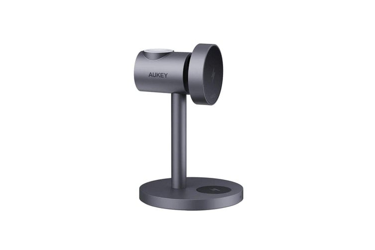 AUKEY شاحن لاسلكي مغناطيسي 3 في 1 من Aukey MagLink (رمادي) = 689323787425