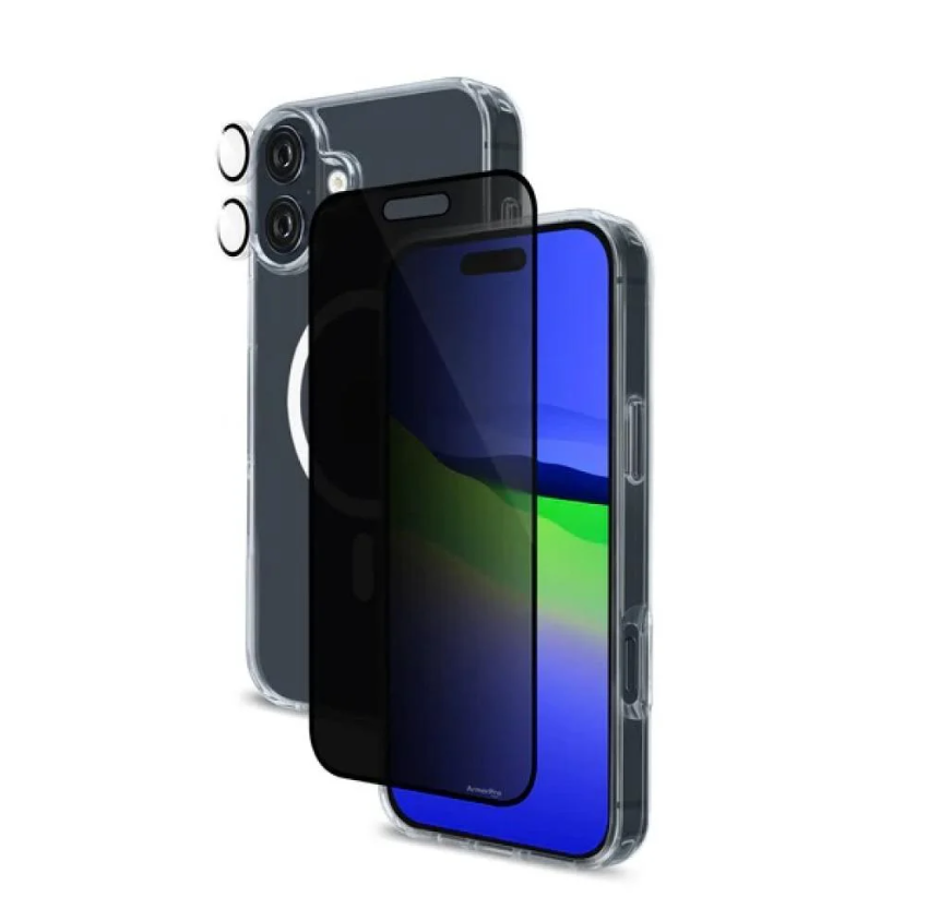 ArmorPro 3-in-1 Combo (Privacy Screen Protector & = 6975312013069 - بكج حمايه ايفون 16 بروماكس ماك سيف 3 في 1 ملاقيف من ارمور برو