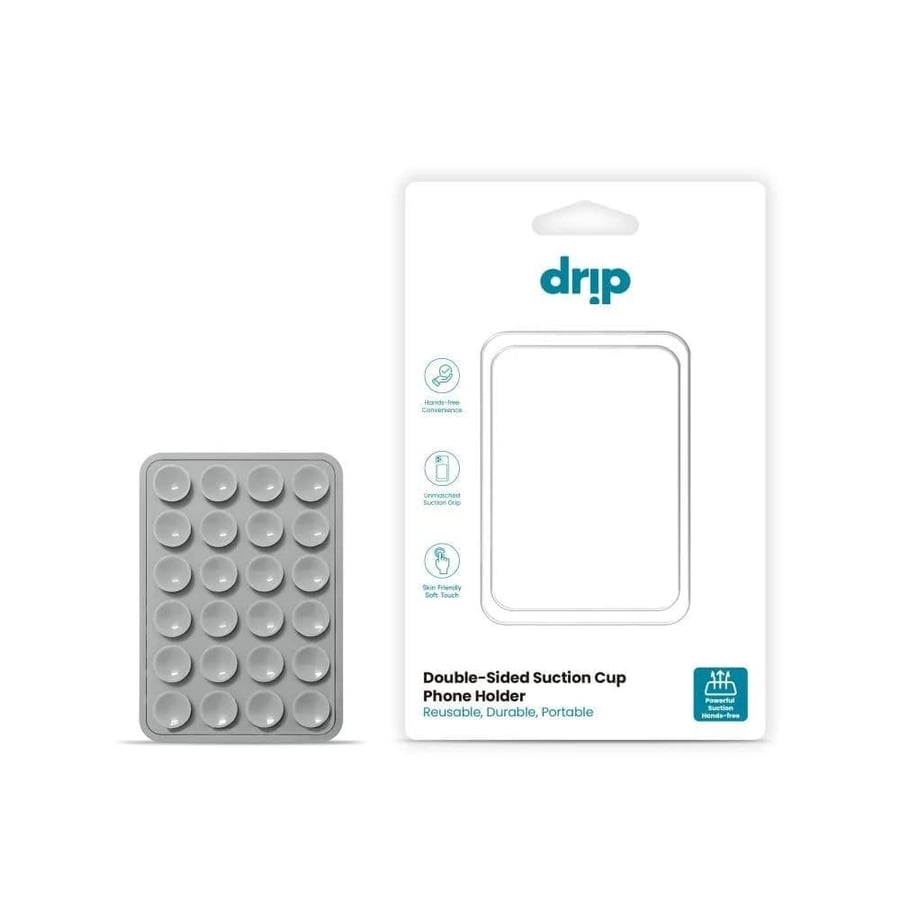 Drip دريب ستاند لاصق على الاسطح سيلكون مغناطيسي للجوال رمادي = 6978301704566