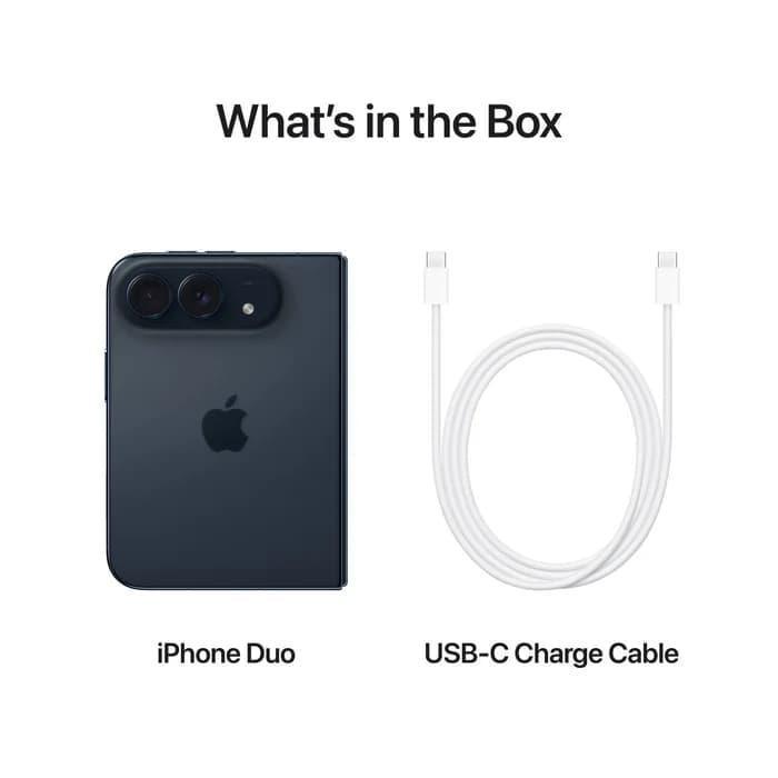 Apple آبل آيفون Duo ديو 1 تيرا جيجابايت قابل للطي أسود ليلي =