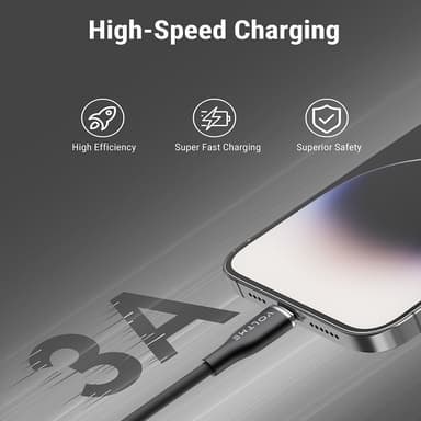 VOLTME فولت مي كابل موس سيريز USB-C إلى لايتنينج بطول 2 متر قوة 30 واط  رمادي = 6974955902525